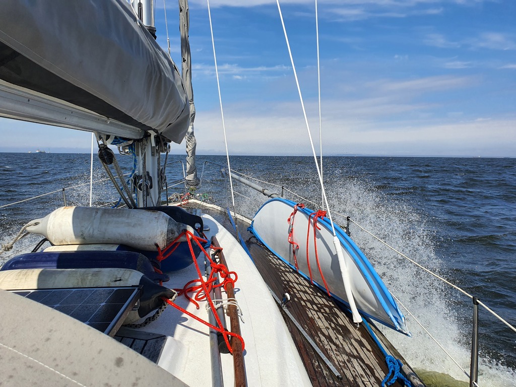 Splashing up the lagoon