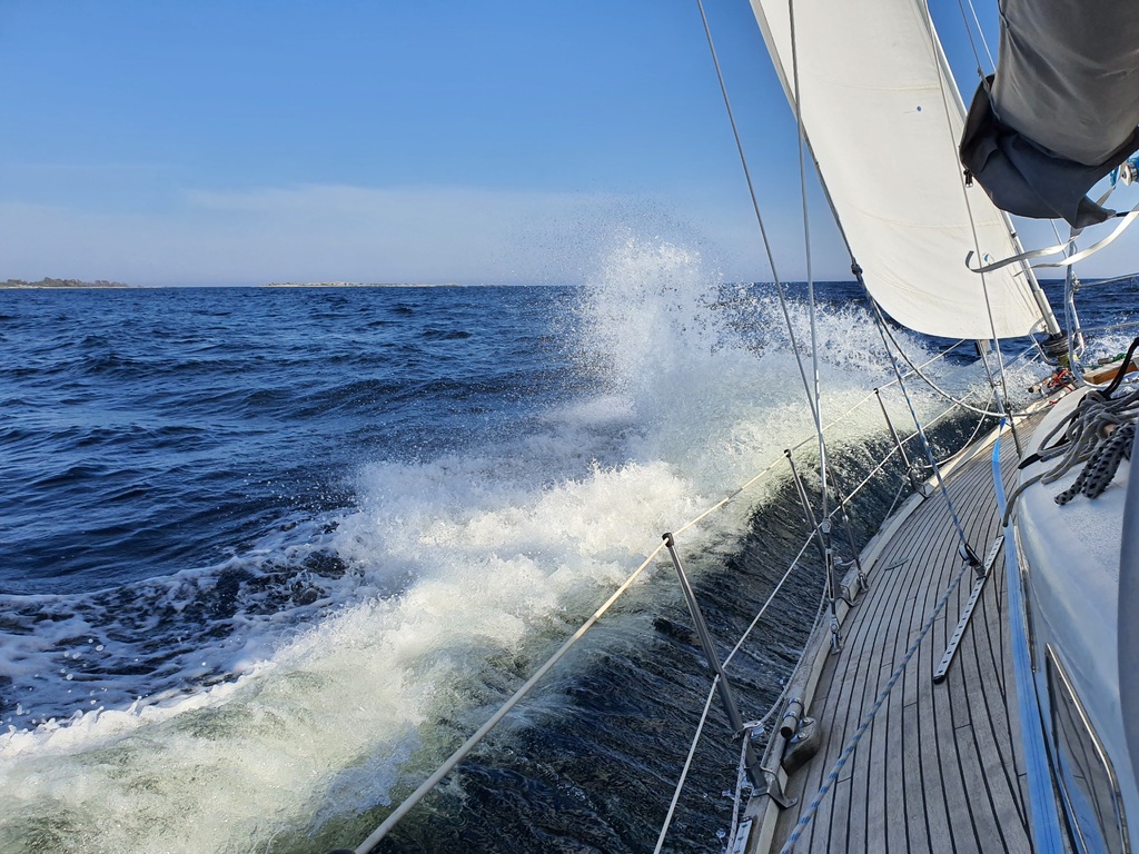 Splashing towards the open sea